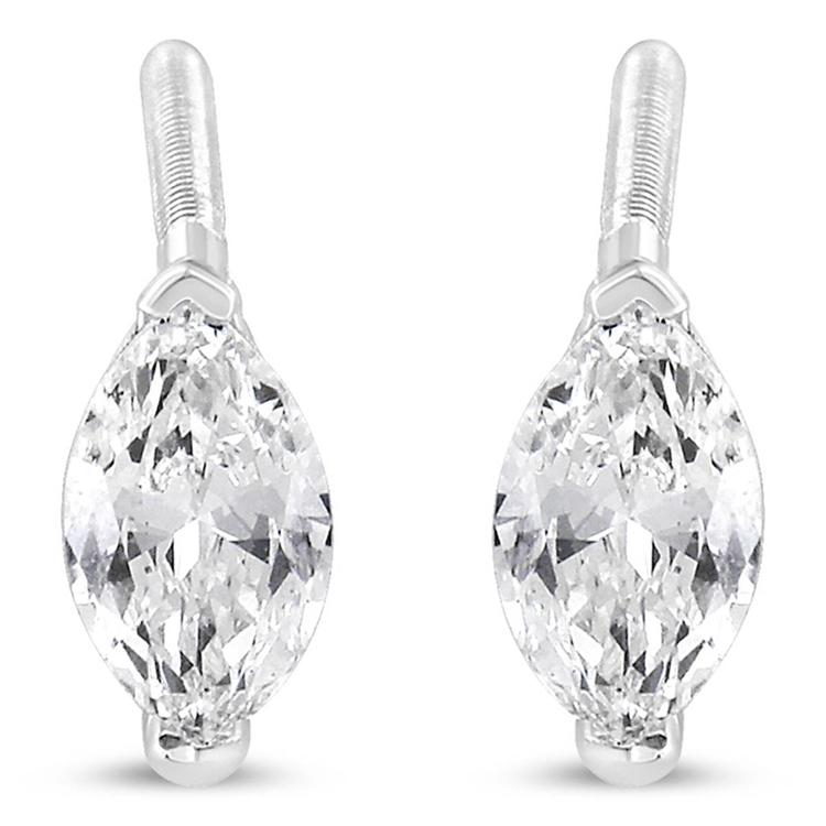 Haus of Brilliance White Gold 1/2ctw. Lab Grown Diamond Earrings