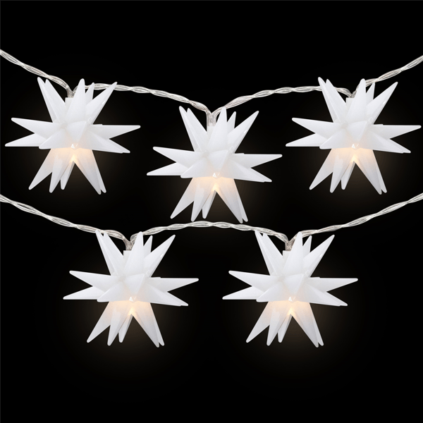 Northlight 5.25ft. 10ct. LED White Star Christmas Fairy Lights