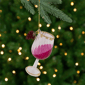 Northlight 4.25in. Glittered Red Wine Glass Christmas Ornament - image 1
