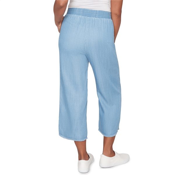 Womens Alfred Dunner Beachcomber Wide Leg Patch Pocket Pants