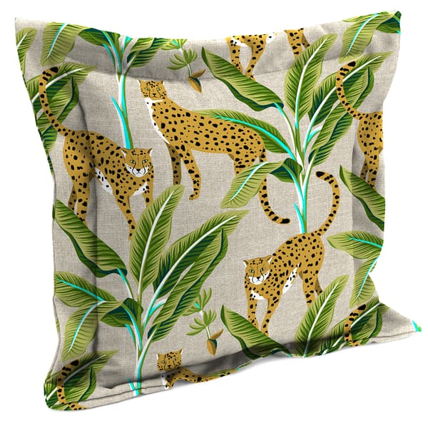 Jordan Manufacturing Enzel Linen Flange Edge Outdoor Toss Pillow - image 
