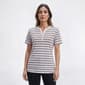 Womens Hasting & Smith Short Sleeve Stripe Henley Tee - image 1