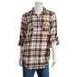 Juniors Derek Heart Fergie Tab Sleeve Plaid Tunic - image 1