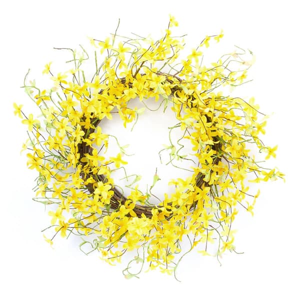 Melrose 21.75in. Spring Forsythia & Twig Wreath - image 