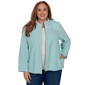 Plus Size Alfred Dunner Classics Solid Zip Front Knit Jacket - image 1