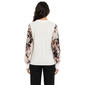 Womens Zac & Rachel Long Floral Chiffon Sleeve Sweater - image 3