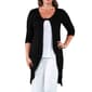 Plus Size 24/7 Comfort Apparel 3/4 Sleeve Solid Cardigan - image 1