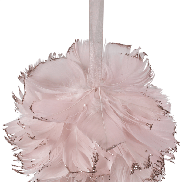 Northlight 6in. Pink Glittered Feathers Christmas Ball Ornament