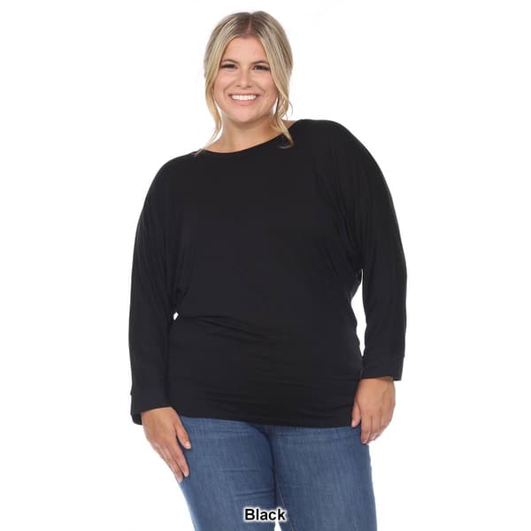 Plus Size White Mark Dolman Sleeve Blouse