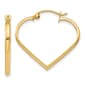 Gold Classics(tm) 14kt. Gold Polished Heart Hoop Earrings - image 1