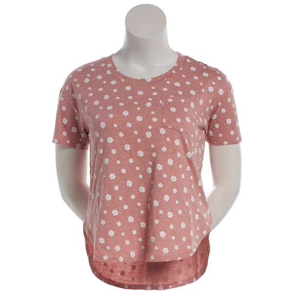 Petite Architect(R) Short Sleeve Round Neck Floral Tee - image 