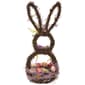 Northlight Seasonal Floral Grapevine Bunny Shaped Easter Basket - image 6