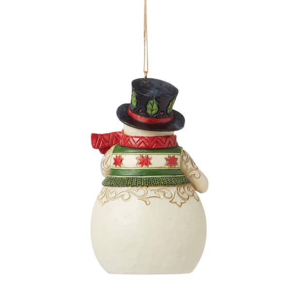 Jim Shore Heartwood Creek Snowman w/ Cardinal Christmas Ornament