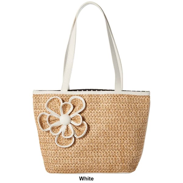 Bueno Straw Flower Tote