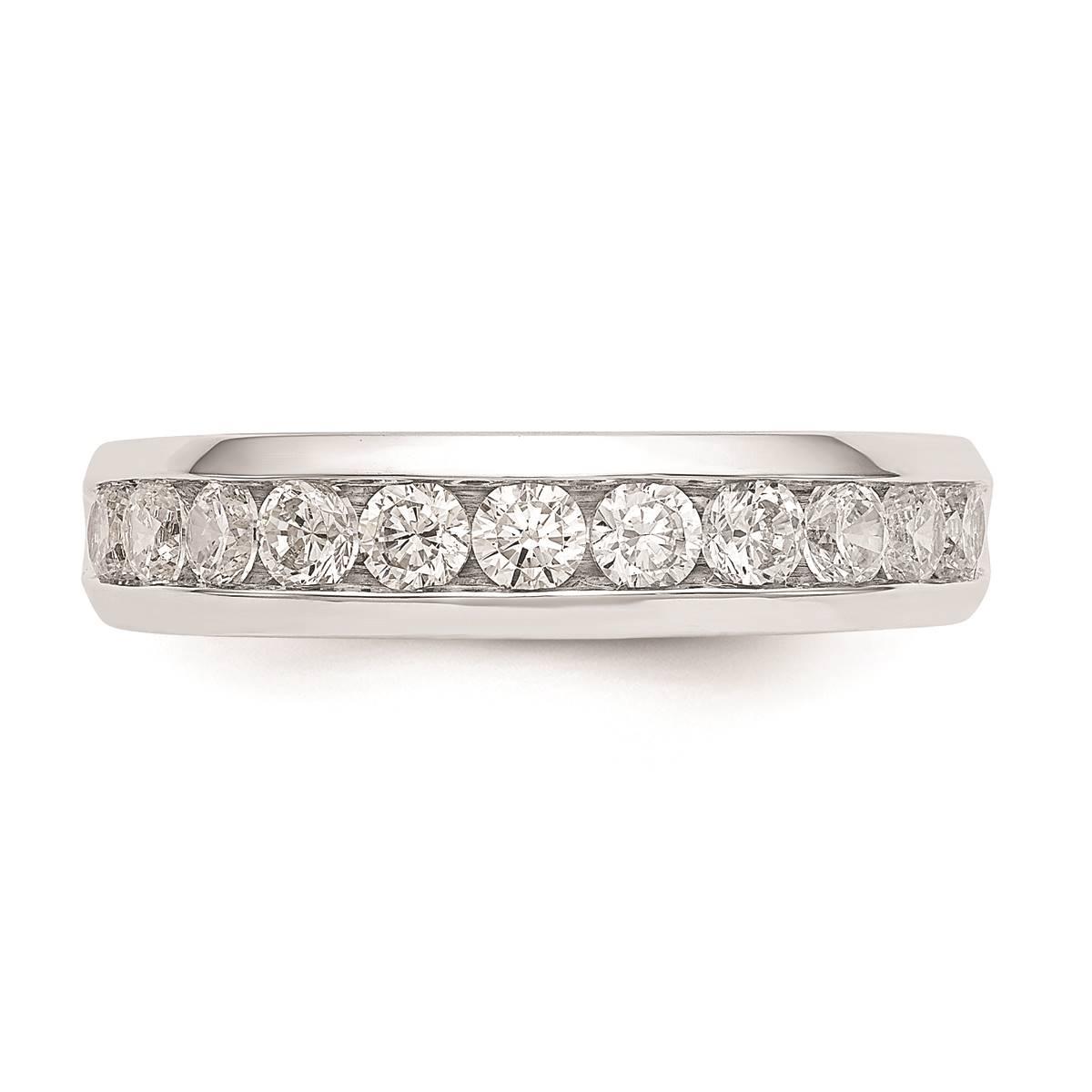 Pure Fire 14kt. White Gold Lab Grown 11-Stone Channel Band