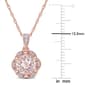 Gemstone Classics&#8482; 14kt. Rose Gold Diamond Flower Necklace - image 4