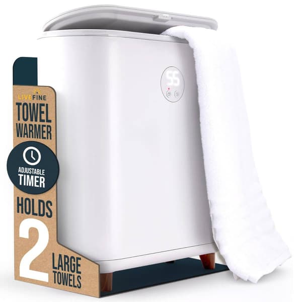 LiveFine Large Bucket Style Towel Warmer w/ LED Display - image 