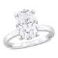 Sterling Silver 4 1/2ctw. White Moissaite Engagement Ring - image 1