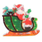 Northlight Seasonal 17in. Santa in Sleigh Window Silhouette - image 1