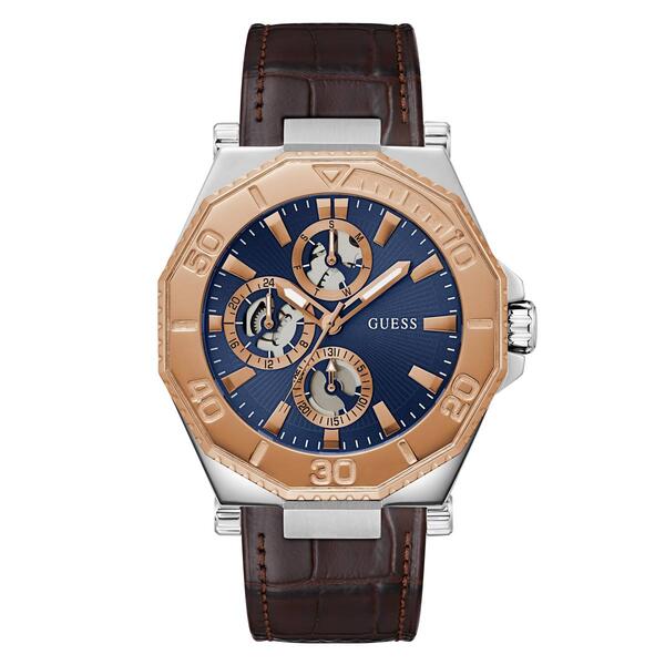Mens Guess Brown Two-Tone Multi-Function Watch - GW0704G2 - image 