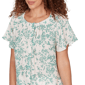 Womens Emaline Seabreeze Essence Flutter Sleeve Leaf Blouse - image 5