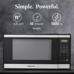 Farberware® 1.1 cu. ft. Black 1000 Watt Countertop Microwave Oven