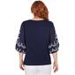 Womens Ruby Rd. By the Sea 3/4 Sleeve Scoop Neck Blouse - image 2