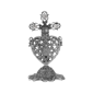 Symbols of Faith Pewter Heart Cross Perfume Bottle - image 1