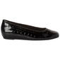 Womens Easy Street Crescent Black Crocodile Flats - image 2