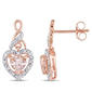 Gemstone Classics(tm) 10kt. Rose Gold Heart-Shaped Earrings - image 1