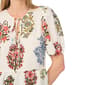 Womens Cece Elbow Sleeve Tie Neck Floral Peplum Blouse - image 3