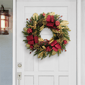 Puleo Internatioanl Pre-Lit Red & Gold Adorned Christmas Wreath - image 2