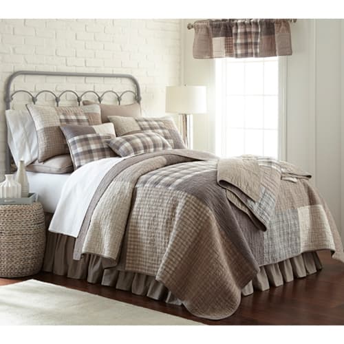 Donna Sharp Smokey Square Cotton Quilt 3pc. Set - image 