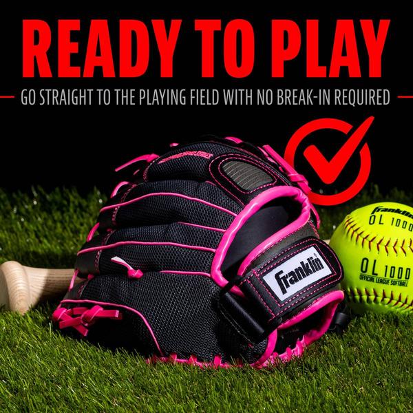 Franklin® 11in. Windmill Softball Glove-Grey/Pink