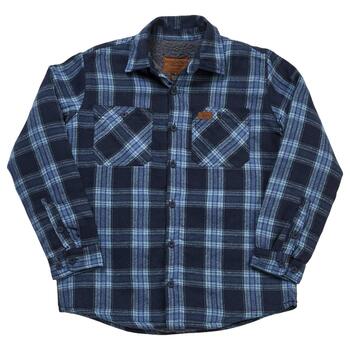 Mens Mountain Ridge® Flannel Shirt Jacket - Navy/Blue - Boscov's