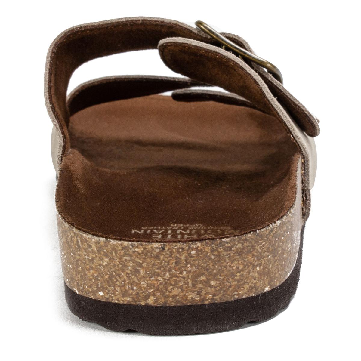 Womens White Mountain Helga Suede Footbed Sandals