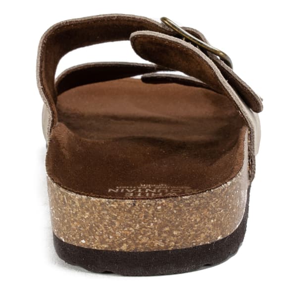 Womens White Mountain Helga Suede Footbed Sandals