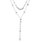 Bella Uno Worn Silver-Tone 2 Layer Y-Neck Pearl Pendant Necklace - image 1