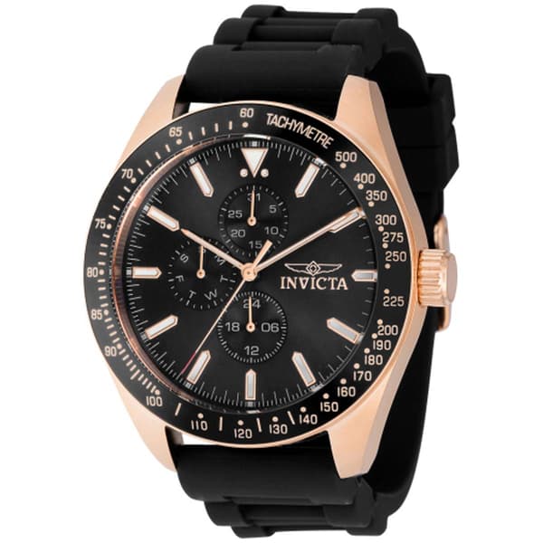 Mens Invicta Aviator Rose Gold/Black Dial Quartz Watch - 38407 - image 