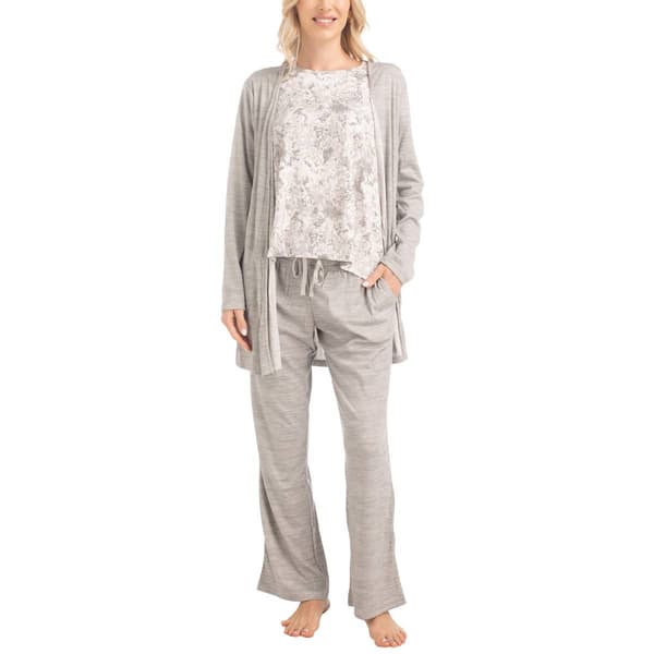 Plus Size MUK LUKS(R)  3pc. Anything Pajama Set - Grey Cotton Candy - image 
