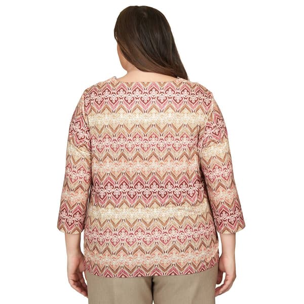 Plus Size Alfred Dunner Mulberry Street Lace Biadere Blouse