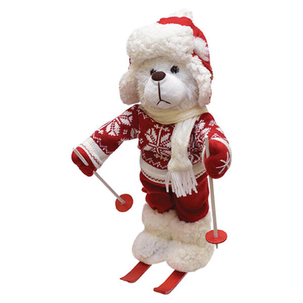 Northlight Seasonal 15in. Winter Boy Bear Christmas Figure - image 