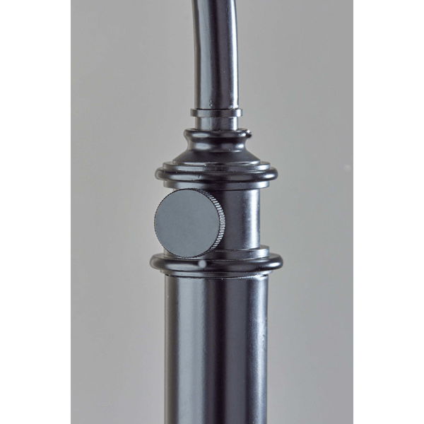 Simplee Adesso Barton Task Floor Lamp with Oatmeal Shade
