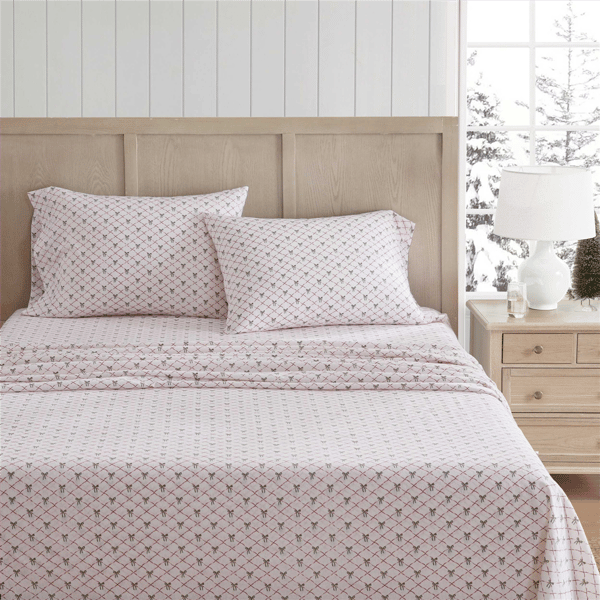 Martha Stewart Holiday Bows Sheet Set - image 
