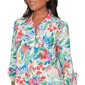 Womens Alfred Dunner Resort Living Tie Sleeve Floral Blouse - image 5