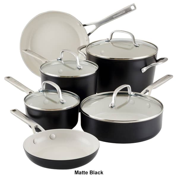 KitchenAid&#174; 10pc. Hard Anodized Ceramic Nonstick Pots & Pans Set