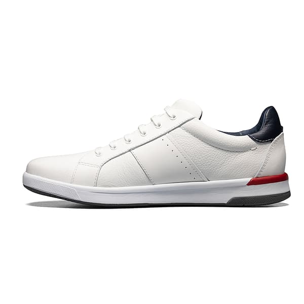 Mens Florsheim Crossover Lace To Toe White Casual Sneakers