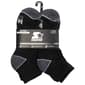 Mens Starter 6 Pk. Heel/Toe Stripe Quarter Socks - Black - image 1