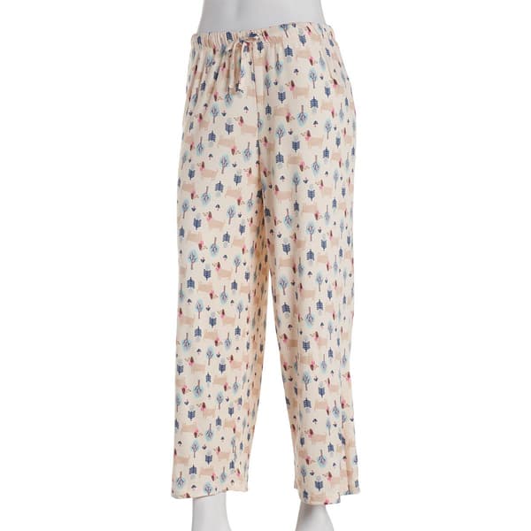 Womens Goodnight Kiss Dachshund Butterknit 25in. Pajama Pants