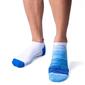 Mens Dr. Motion 2pk. Ankle Compression Socks - White/Blue - image 1